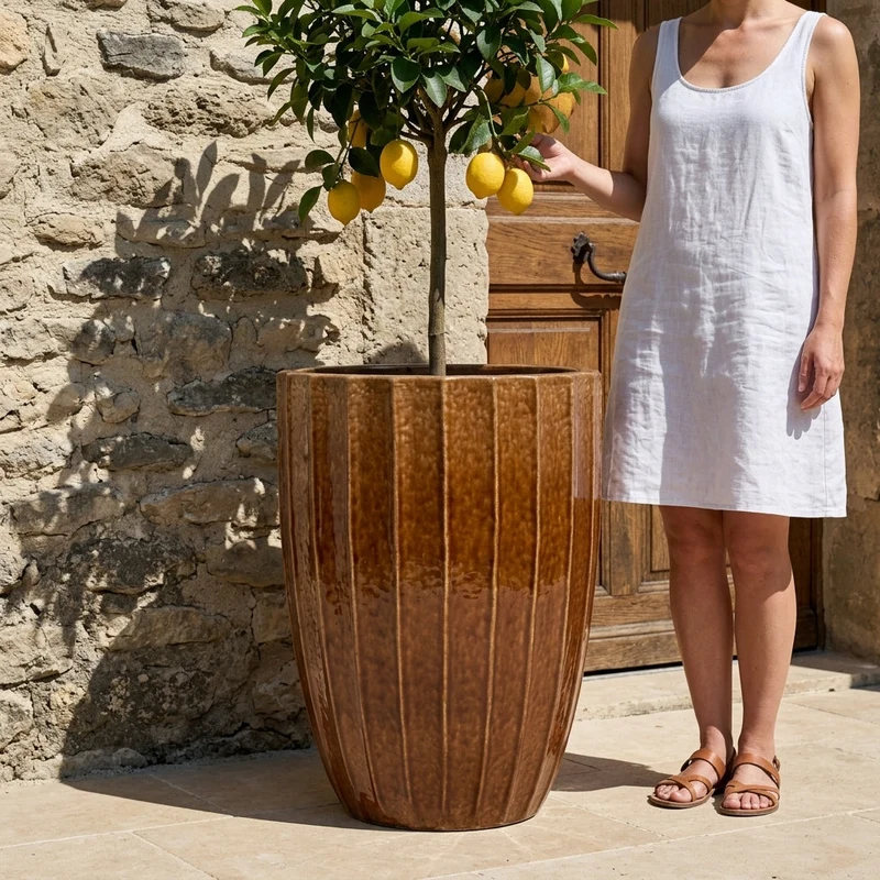 Pot HUGO 44x59cm écorce