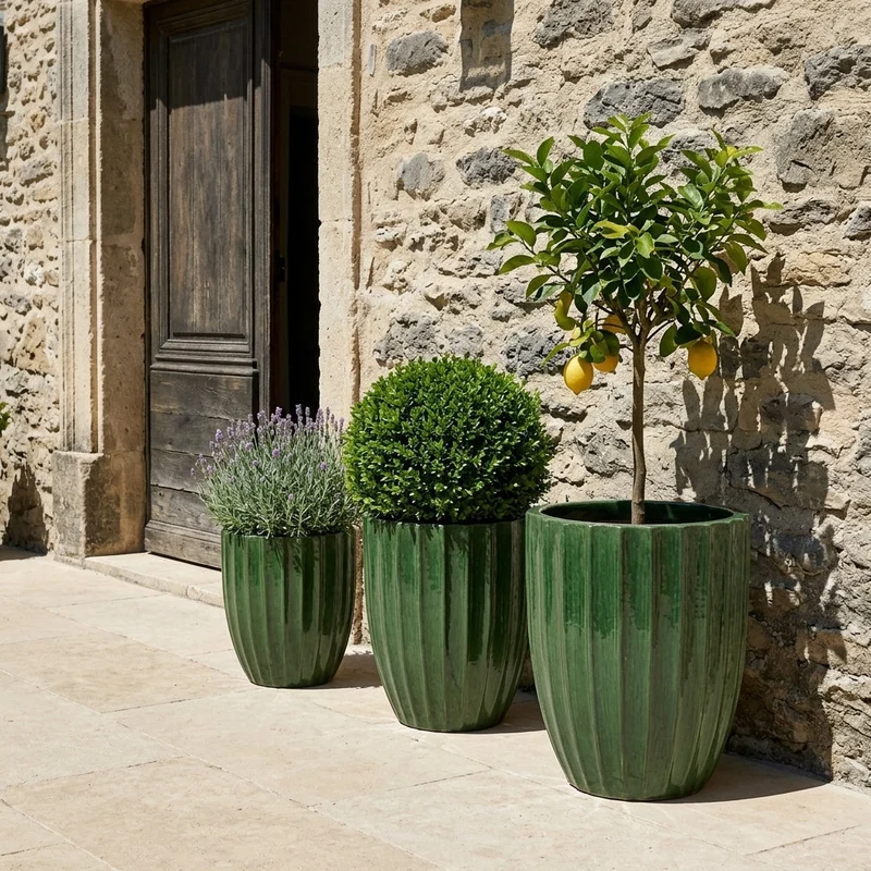 Pot HUGO 55x71cm vert jungle