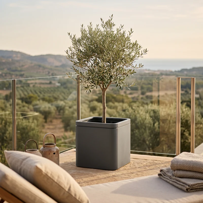 Pot INFINITY SQUARE 60x60cm anthracite
