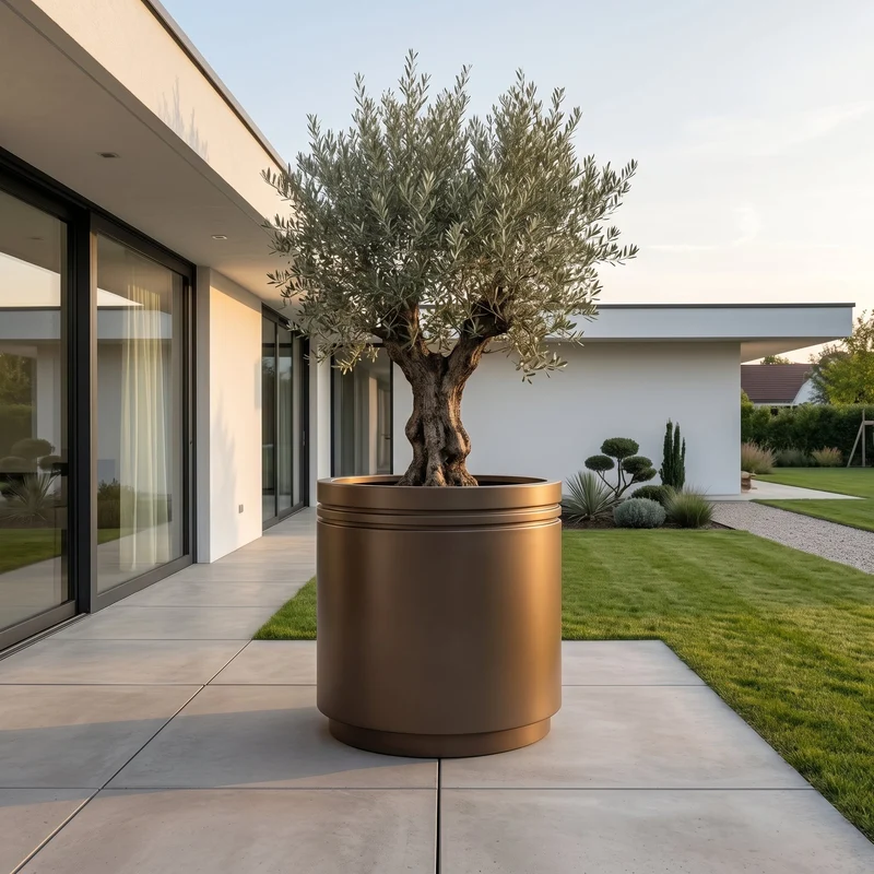 Pot INFINITY ROUND 60x60cm taupe