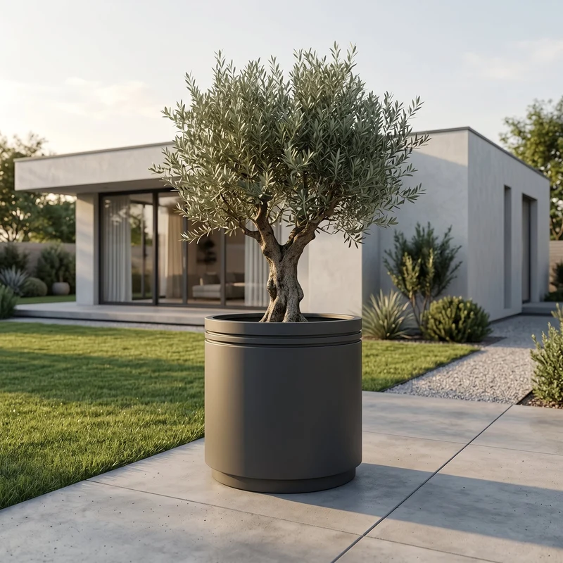 Pot INFINITY ROUND 60x60cm anthracite