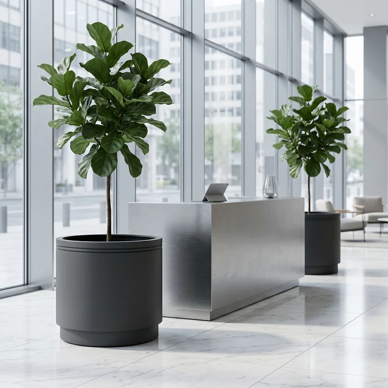 Pot INFINITY ROUND 60x60cm anthracite