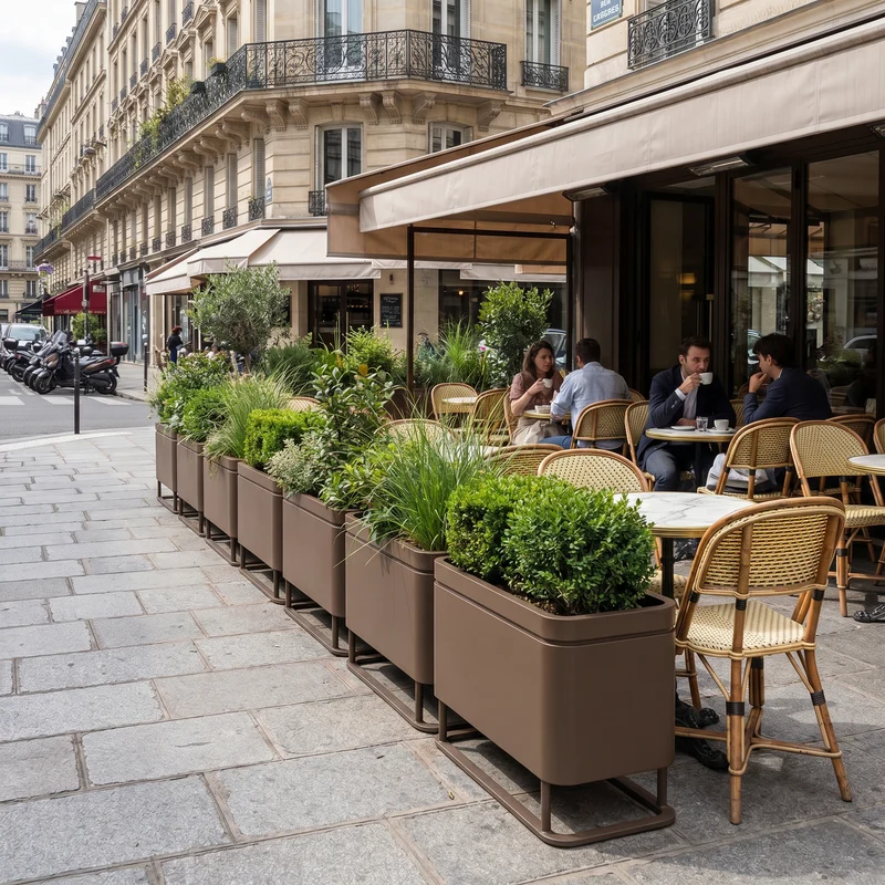 Jardinière GRANDIOSA 90x40x50cm taupe
