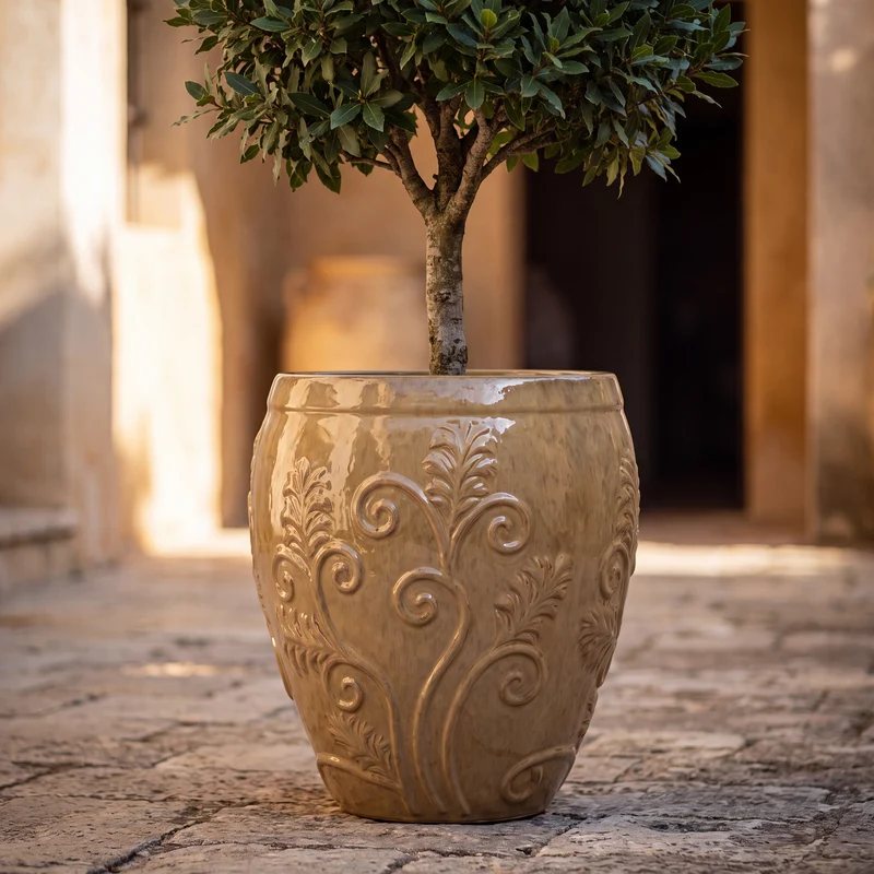 Pot GAIA 75x78cm miel ambré
