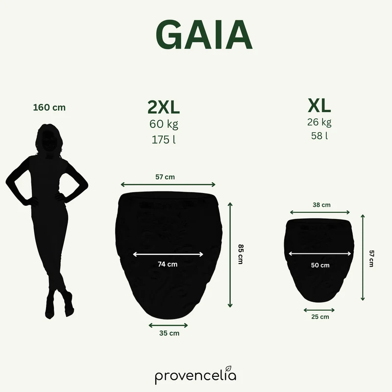 Pot GAIA 75x78cm bleu acier