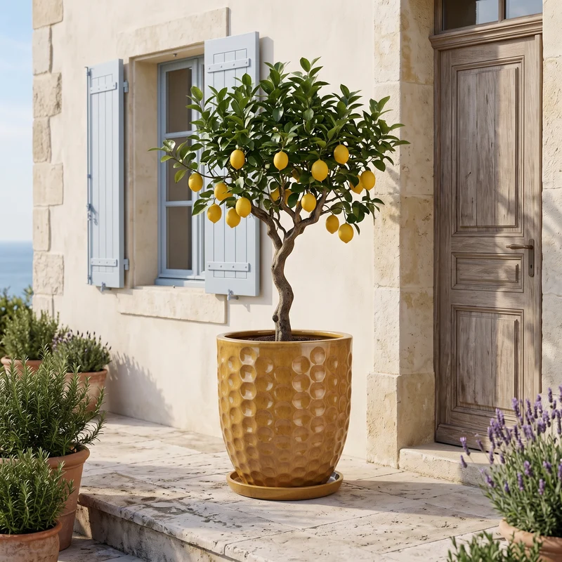 Pot MEROVEE 55x65cm miel ambré