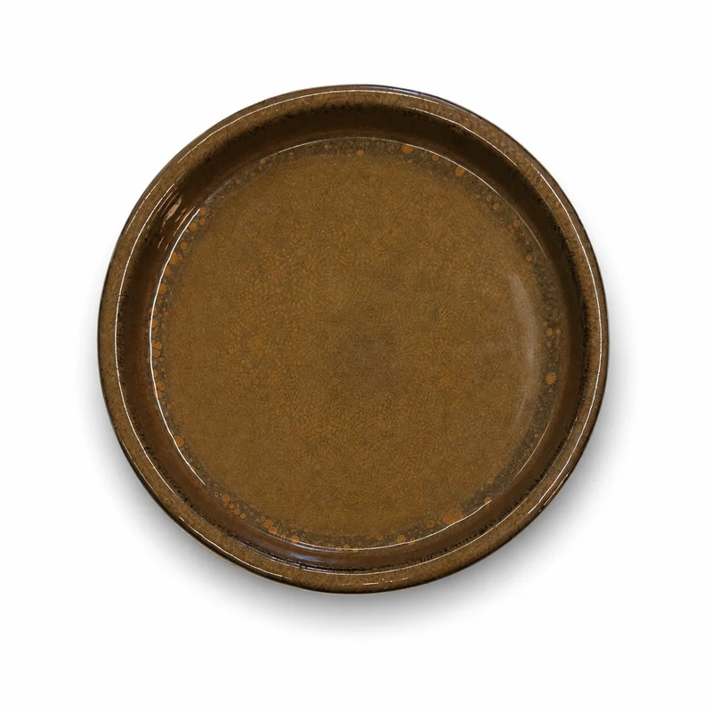 Soucoupe ronde 24cm miel ambré