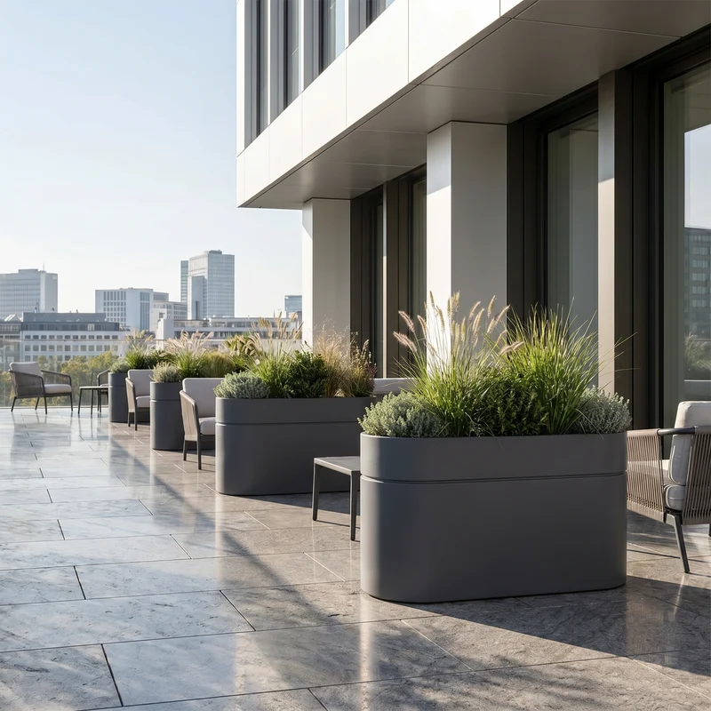 Jardinière INFINITY LINE 120x40x60cm anthracite