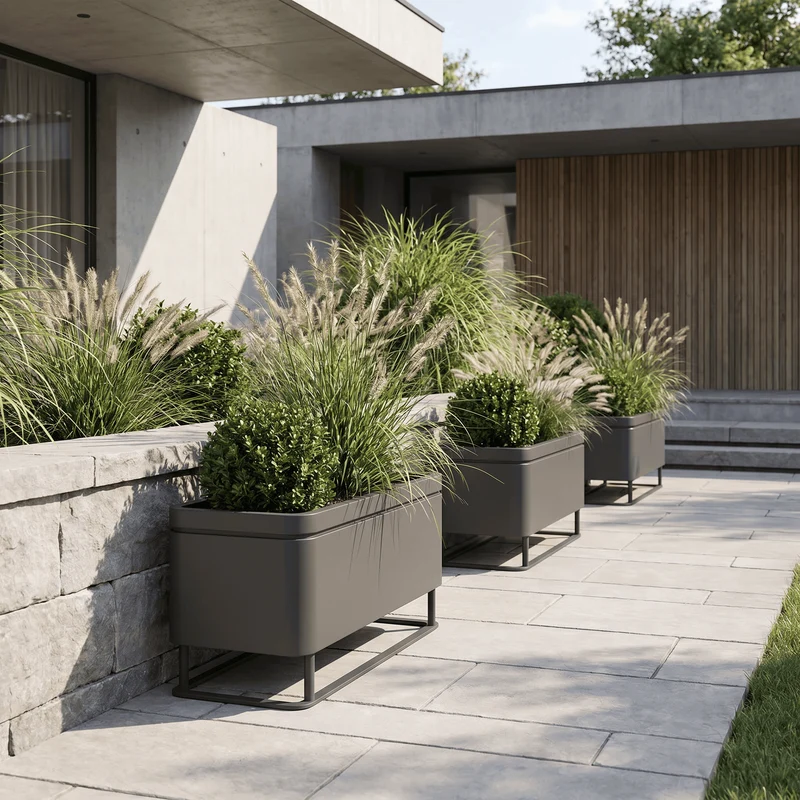 Jardinière GRANDIOSA 90x40x50cm anthracite