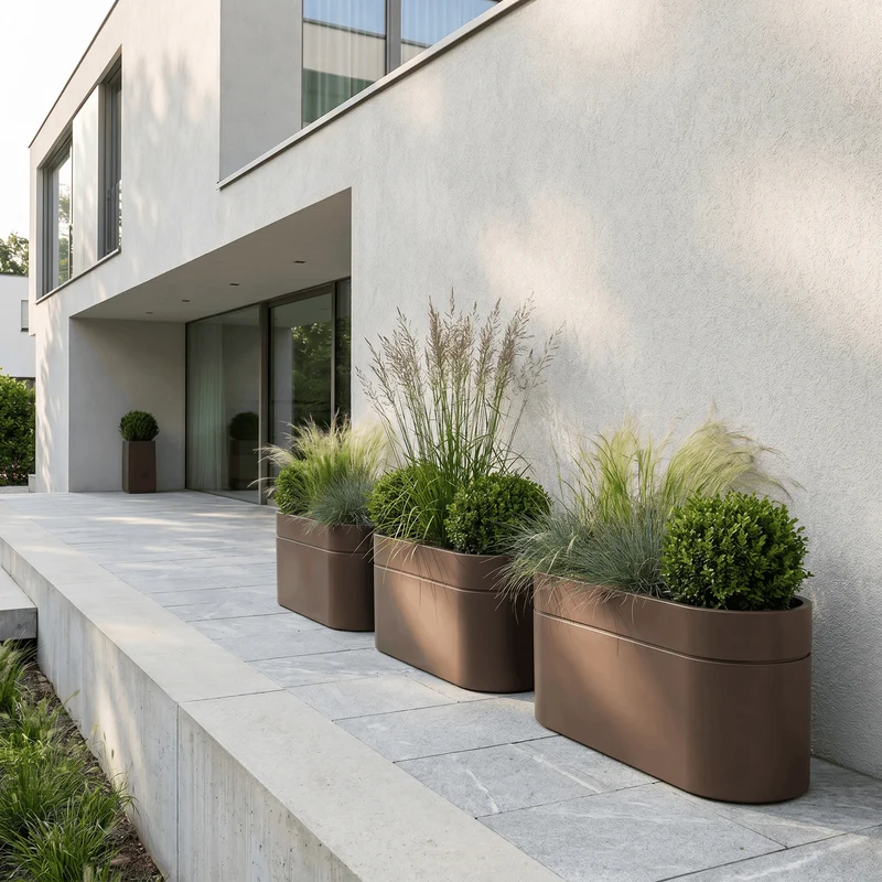 Jardinière INFINITY LINE 120x40x60cm taupe