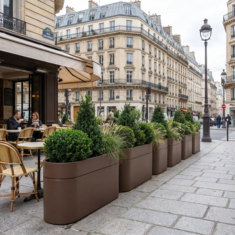 Jardinière INFINITY LINE 120x40x60cm taupe