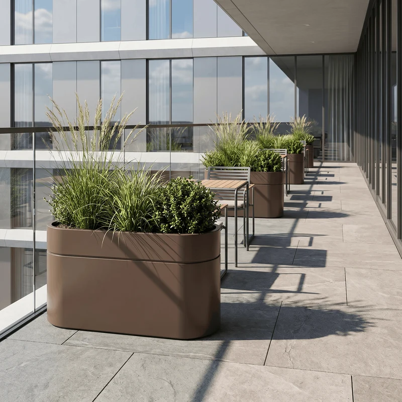 Jardinière INFINITY LINE 120x40x60cm taupe
