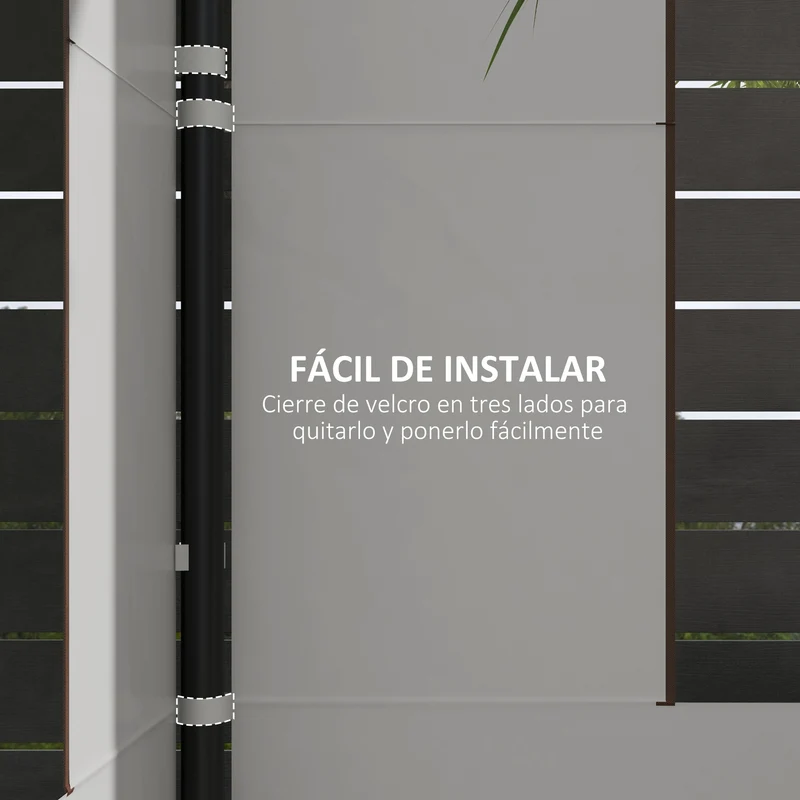 Outsunny Paredes Laterales para Carpa de 4 Paneles 295x195 cm Paredes Laterales de Repuesto de Tela Oxford con Ventana para Carpas de 6x3 m 3x3 m Gris