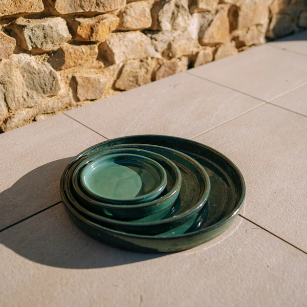 Soucoupe ronde 32cm vert forêt