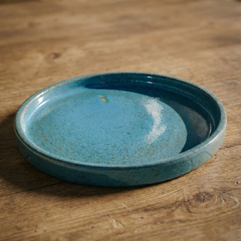 Soucoupe ronde 15cm bleu acier