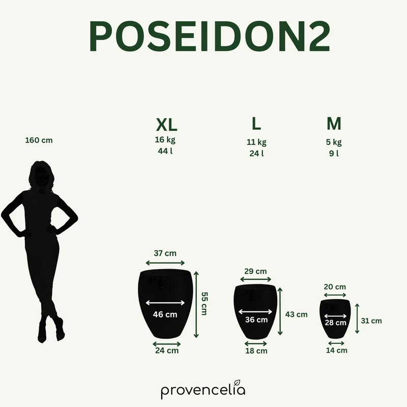 Pot POSEIDON2 46x55cm violet clair