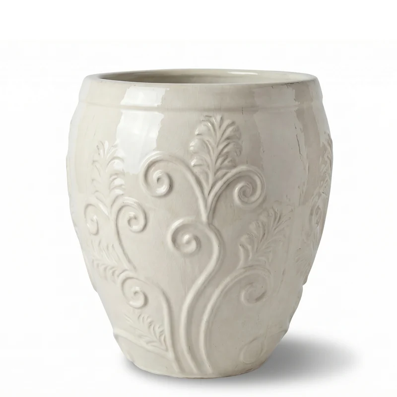 Pot GAIA 52x58cm crème