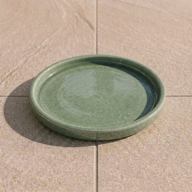 Soucoupe ronde 20cm perle de jade