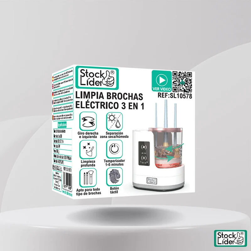 Limpia brochas eléctrico 3 en 1