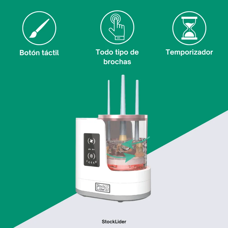 Limpia brochas eléctrico 3 en 1