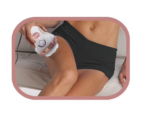 Masajeador con terapia de vibración y rotación para tonificar y esculpir el cuerpo.