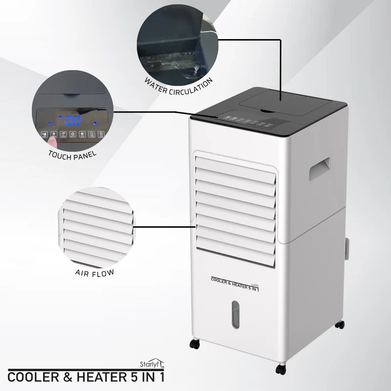 Refrigerador de ambientes, calefactor, ventilador, humidificador y purificador de aire