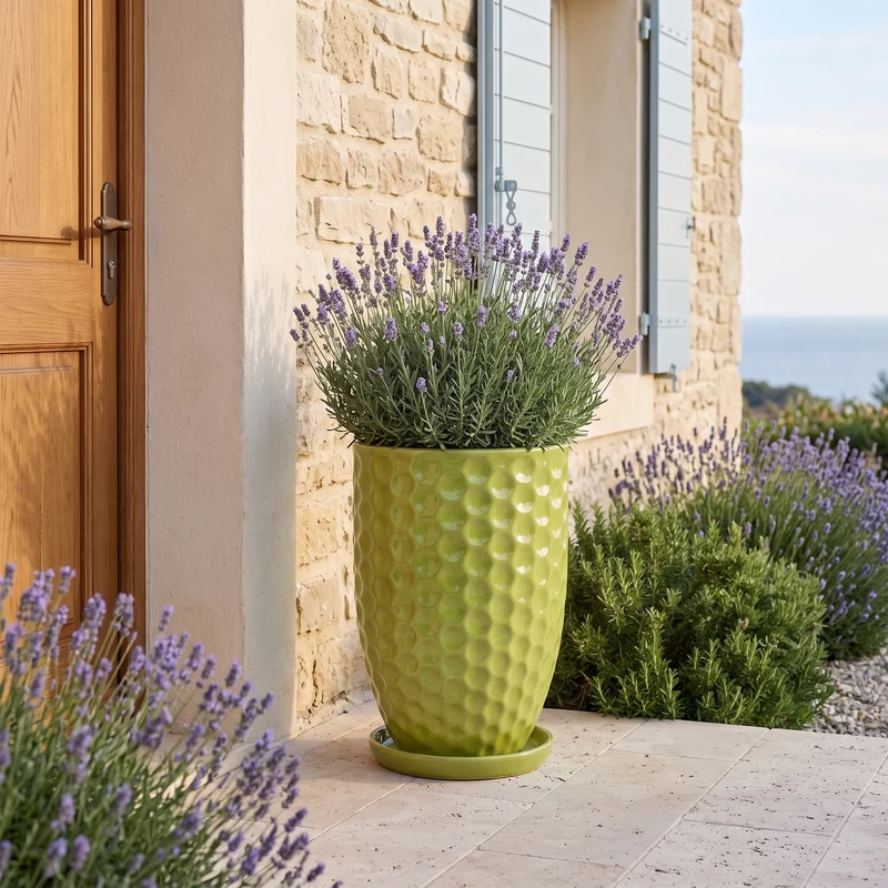 Pot Merovee 30x45cm vert olive