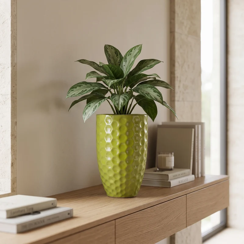 Pot Merovee 23x35cm vert olive