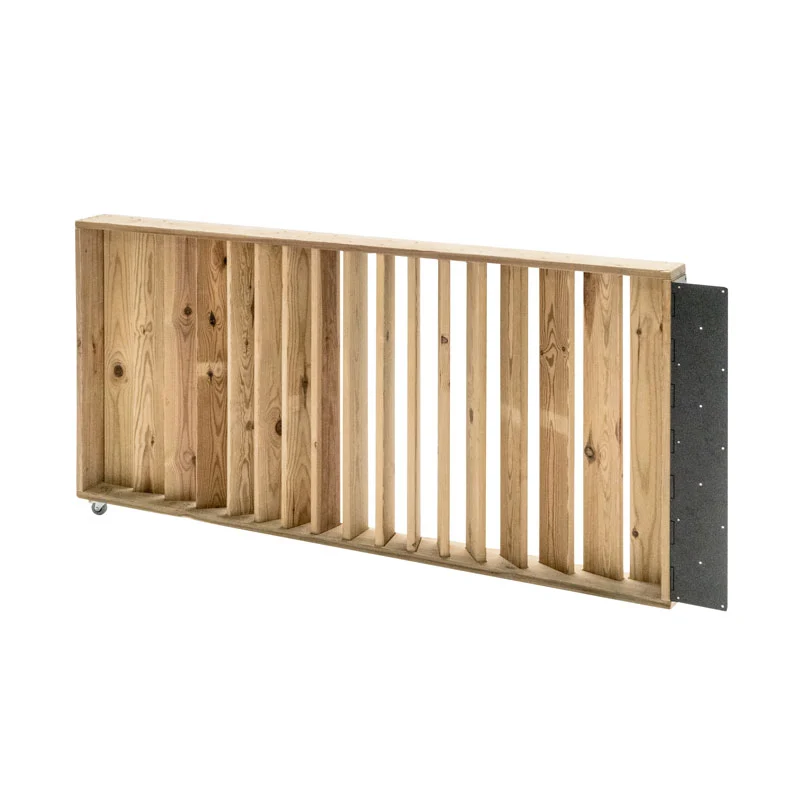 Barandilla abatible de madera 150x12x80