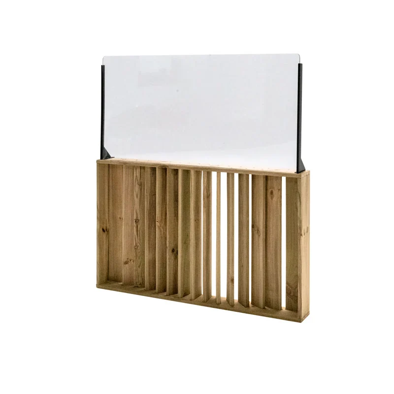 Barandilla fija de madera 120x12x135