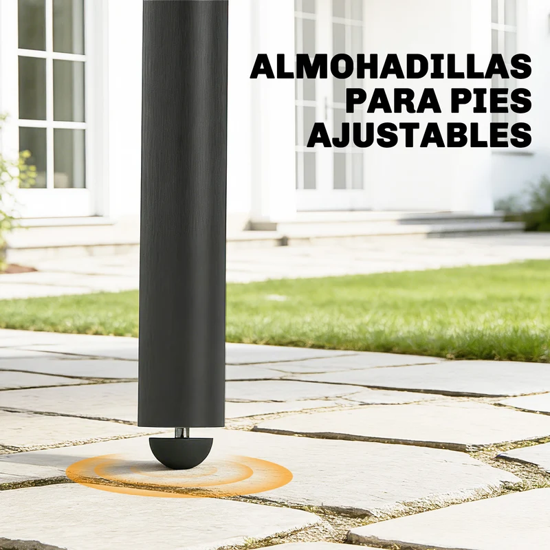 Outsunny Mesa de Comedor de Jardín Rectangular, 120x70x72 cm, Mesa de Terraza Exterior de Acero con Tablero con Listones, para 4 Personas, Carga 50 kg, para Patio, Balcón, Gris