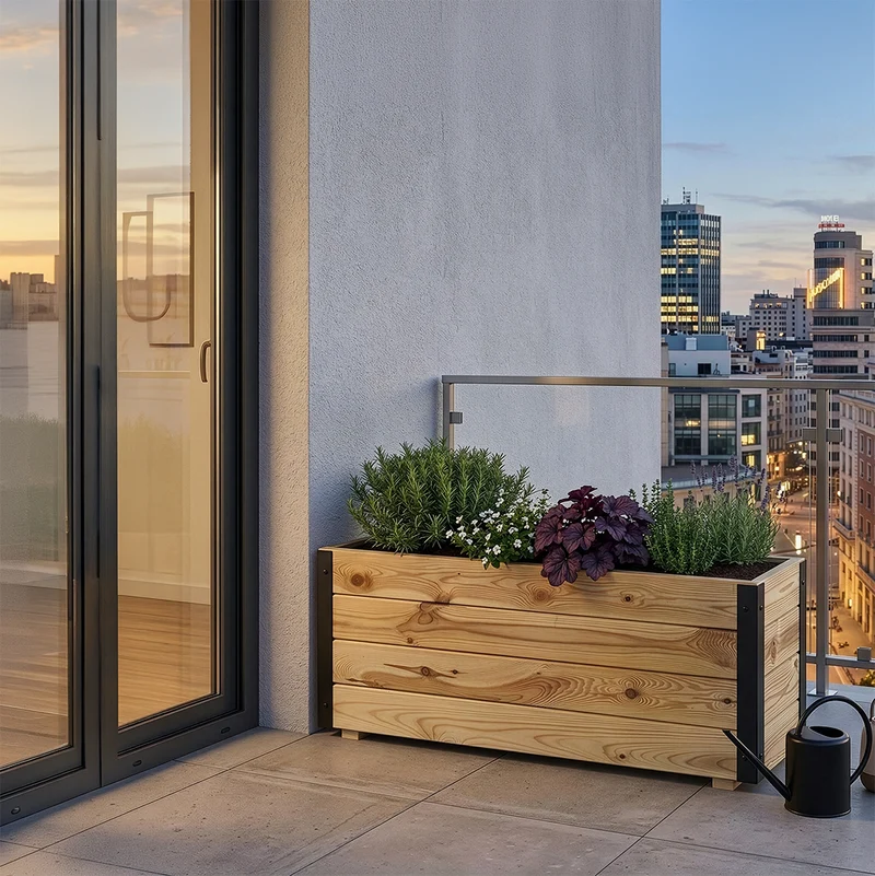 Jardinera rectangular Ghio 90x30x40