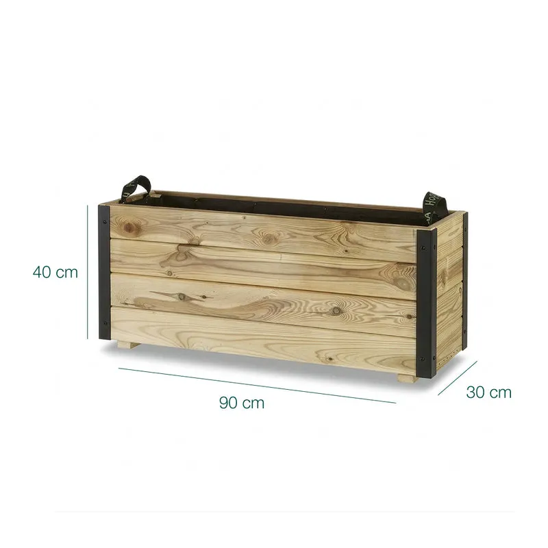Jardinera rectangular Ghio 90x30x40