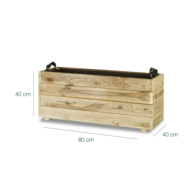 Jardinera rectangular Ghio 80x40x40