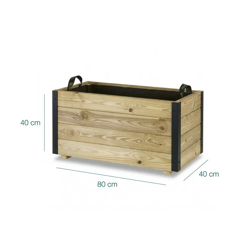 Jardinera rectangular Ghio 80x40x40