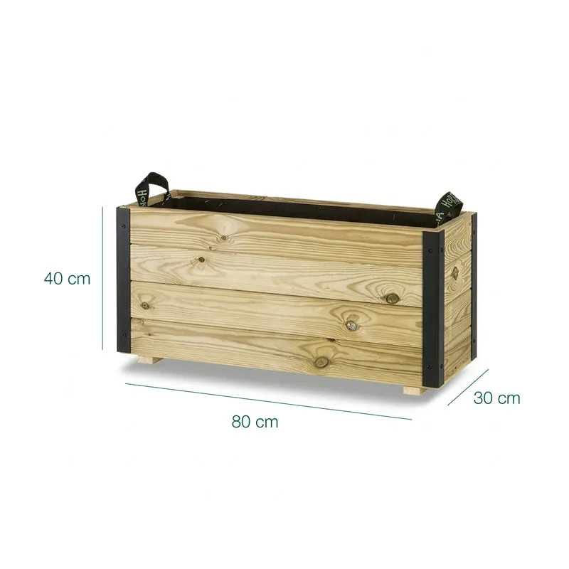 Jardinera rectangular Ghio 80x30x40