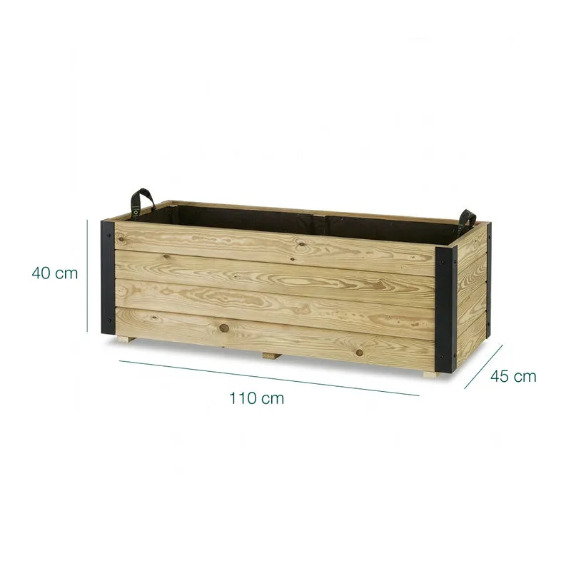 Jardinera rectangular Ghio 110x45x40