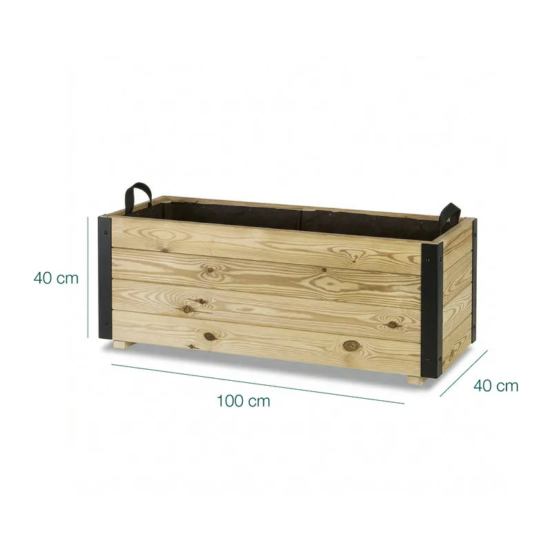 Jardinera rectangular Ghio 100x40x40