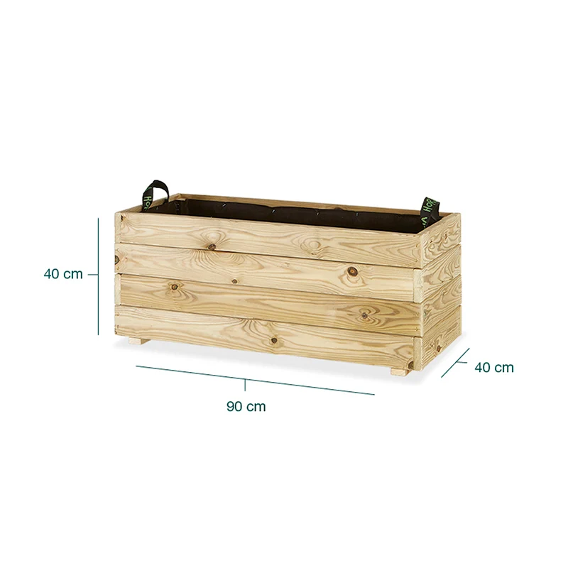 Jardinera rectangular Ghio 90x40x40