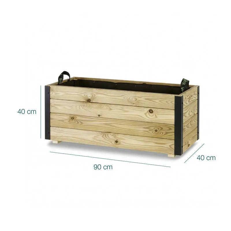 Jardinera rectangular Ghio 90x40x40