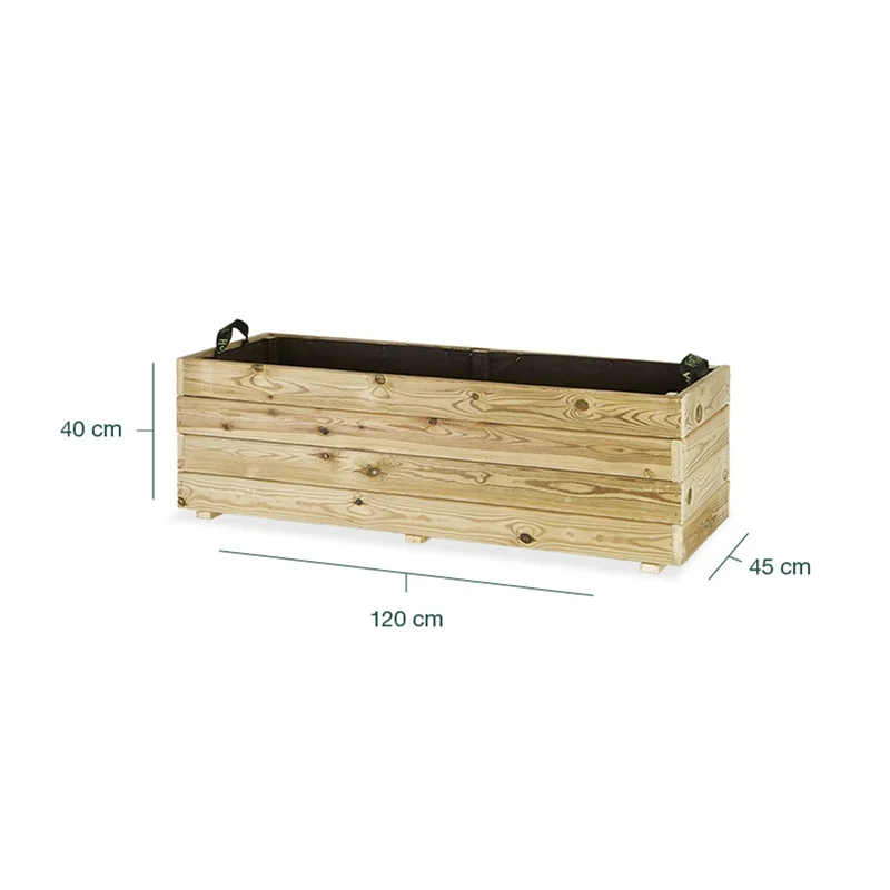 Jardinera rectangular Ghio 120x45x40