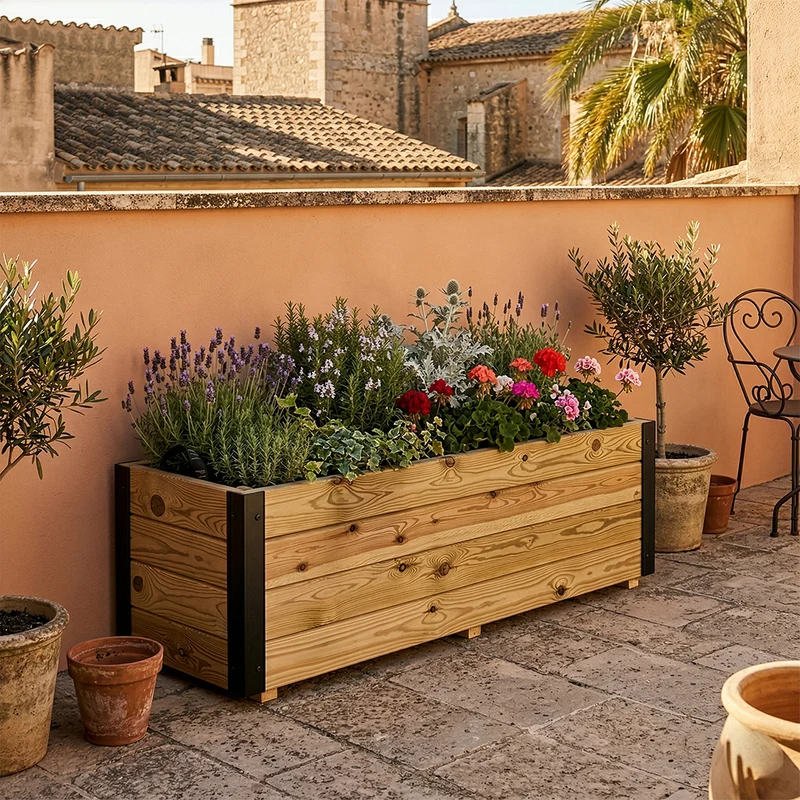 Jardinera rectangular Ghio 120x45x40