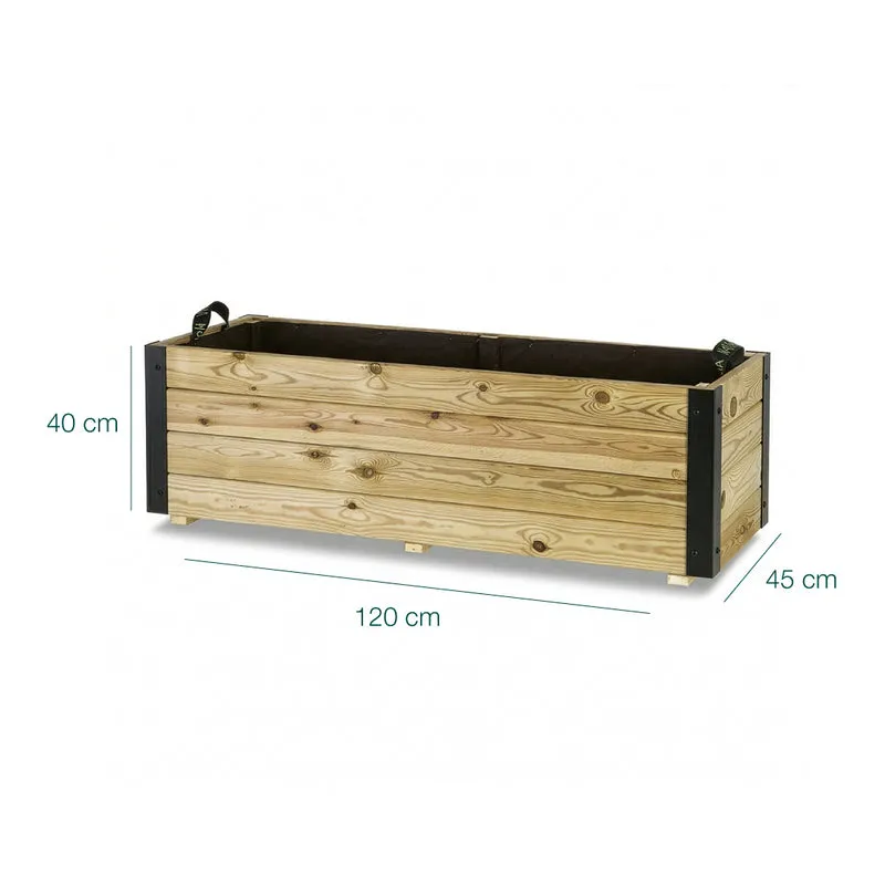 Jardinera rectangular Ghio 120x45x40