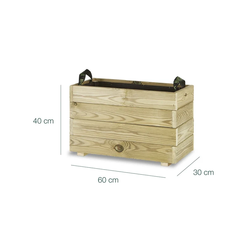 Jardinera rectangular Ghio 60x30x40