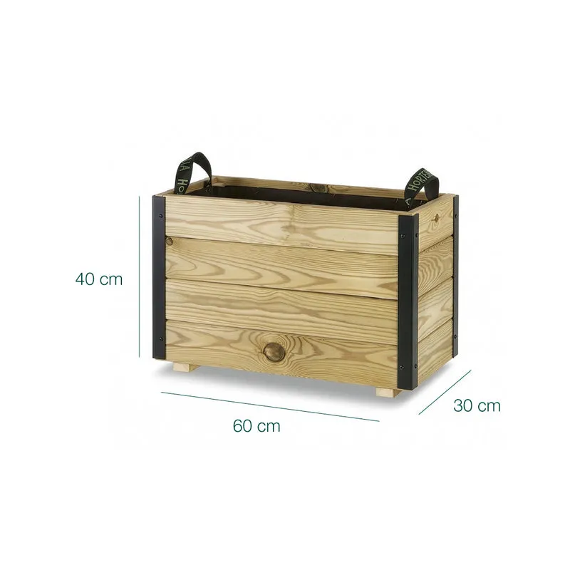 Jardinera rectangular Ghio 60x30x40