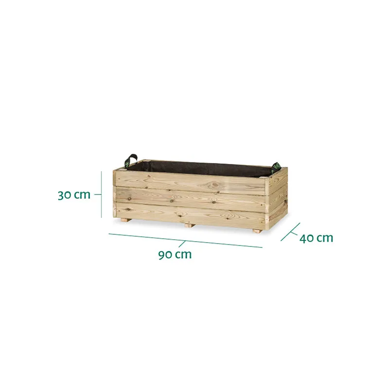 Jardinera rectangular Ghio KD 90x40x30