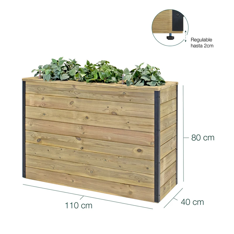 Jardinera Nidum autorriego 110x40x80