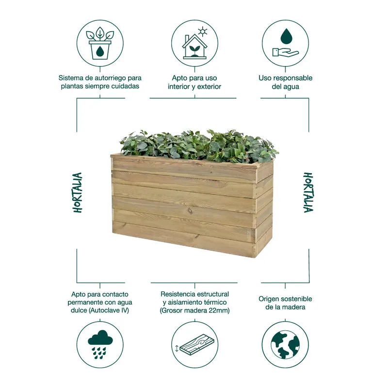 Jardinera Nidum autorriego 110x40x60