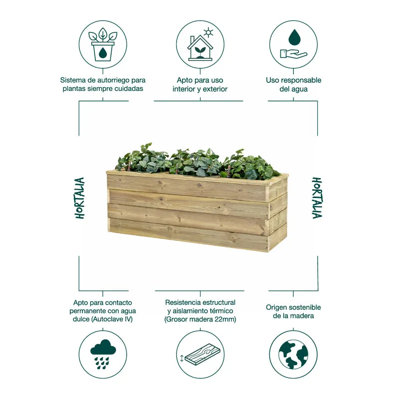 Jardinera Nidum Basic autorriego 110x40x40