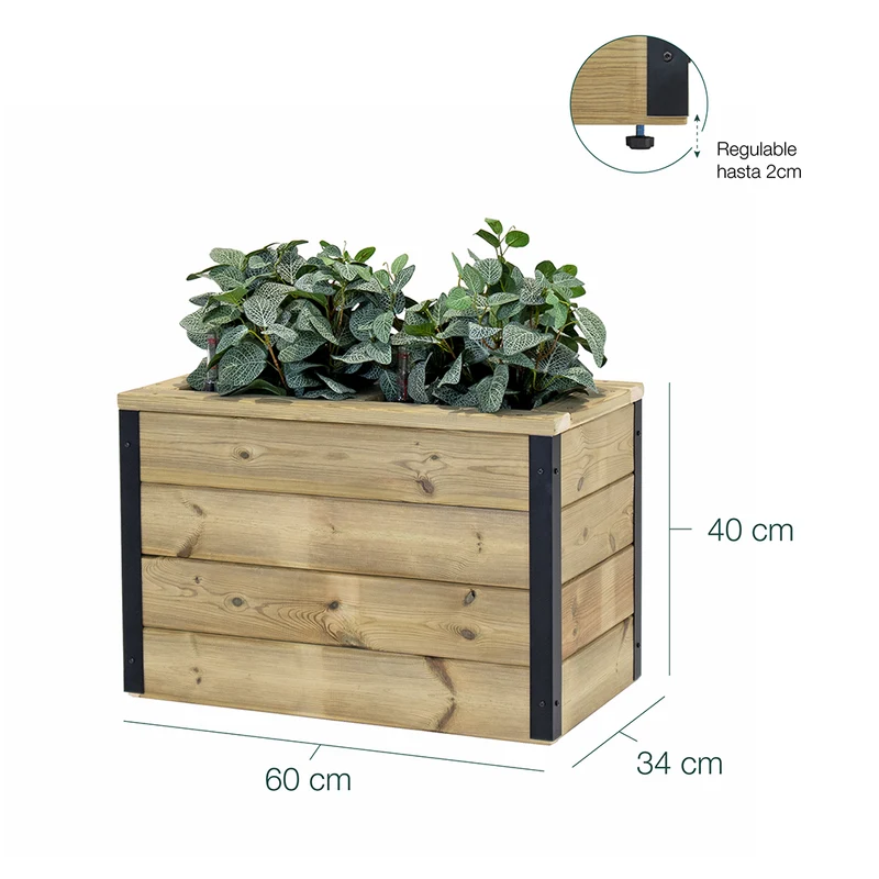 Jardinera Nidum autorriego 60x34x40